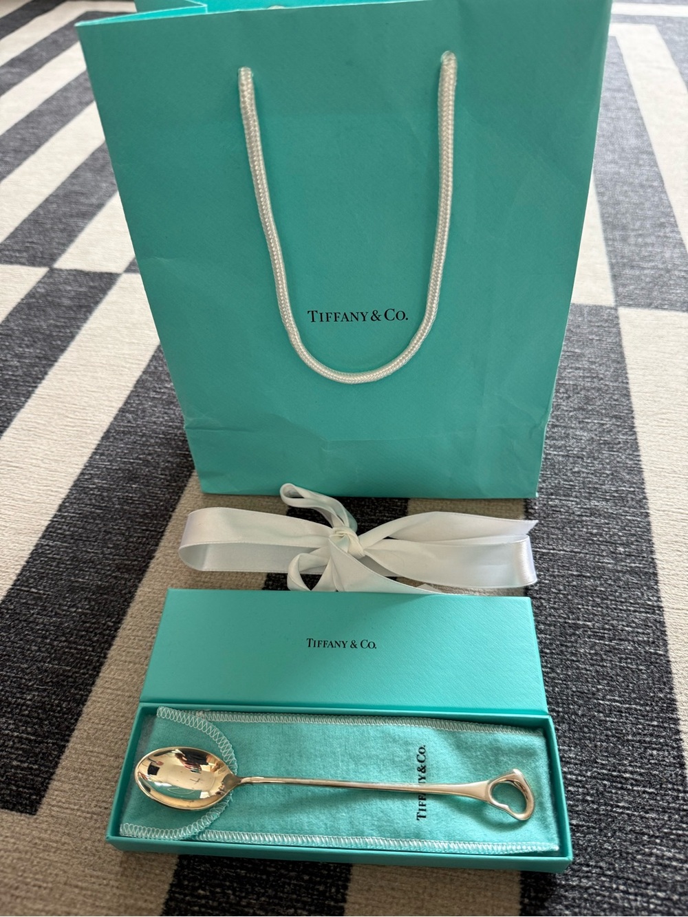 Tiffany & Co. Elsa Peretti Sterling Silver Open Heart Feeding Spoon - NIB